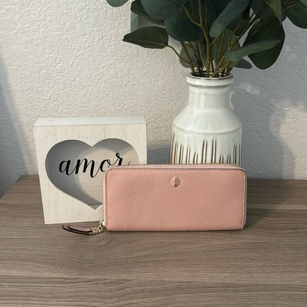 Kate spade pink zip around wallet